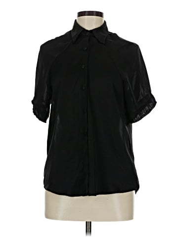 TAN + LINES Short Sleeve Blouse (view 1)