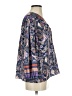 Current Air 100% Polyester Paisley Blue Long Sleeve Blouse Size S - photo 4