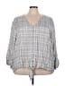 Lane Bryant Gray 3/4 Sleeve Blouse Size 26 - photo 1