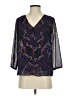 Paraphrase Blue 3/4 Sleeve Blouse Size XS - photo 1
