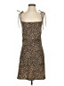 Audrey 3+1 100% Polyester Animal Print Brown Cocktail Dress Size S - photo 1