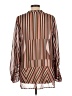 CAbi 100% Polyester Stripes Brown Long Sleeve Blouse Size L - photo 2