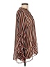 CAbi 100% Polyester Stripes Brown Long Sleeve Blouse Size L - photo 4