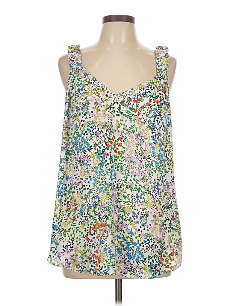 Pre-owned Cabi Sleeveless Blouse In Green