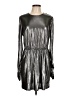 Aqua Metallic Silver Cocktail Dress Size L - photo 1