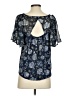 Lucky Brand Blue Short Sleeve Blouse Size S - photo 2