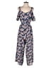 m.i.h Jeans 100% Silk Floral Blue Jumpsuit Size S - photo 1