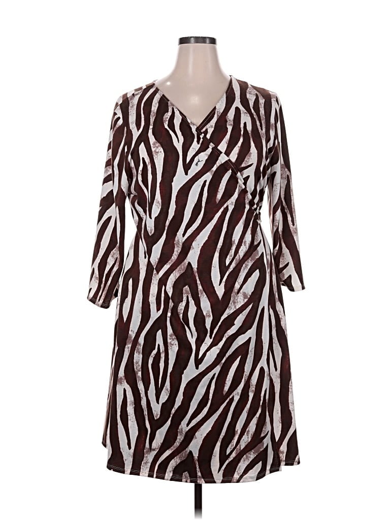 Pre-owned Lularoe Casual Dress In Brown