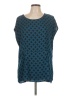 CAbi 100% Polyester Teal Short Sleeve Top Size L - photo 1