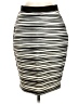 NY Collection Stripes Ivory Casual Skirt Size S - photo 1