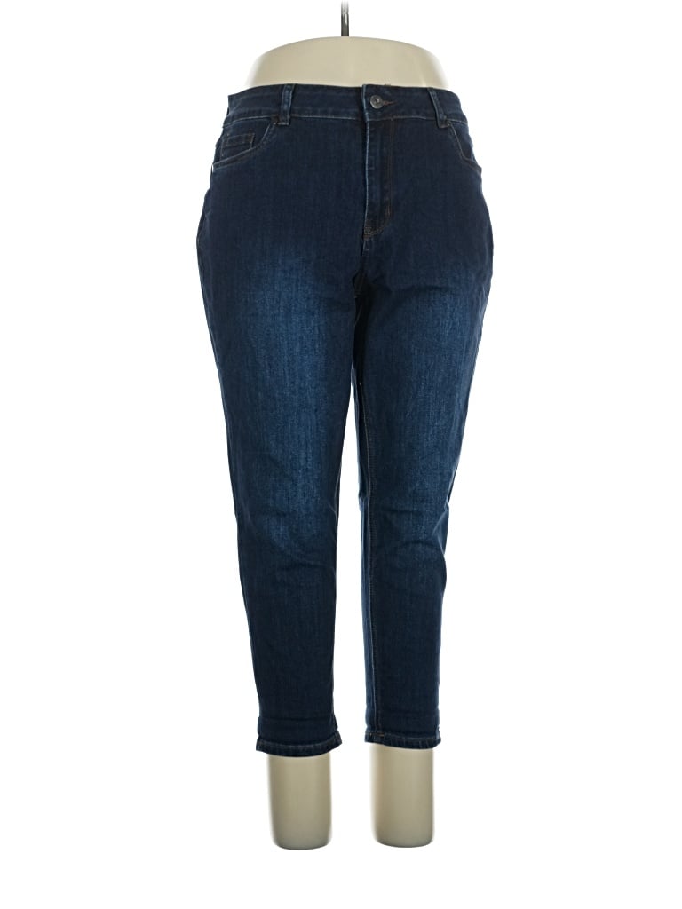 BLOOMCHIC Jeans - Mid/Reg Rise: Blue Bottoms - Size 16