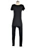 PoshDivah Solid Black Jumpsuit Size M - photo 2