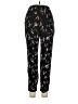 Halogen 100% Polyester Print Black Casual Pants Size L - photo 1