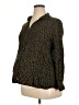 Ripe 100% Viscose Animal Print Brown 3/4 Sleeve Blouse Size XL - photo 1