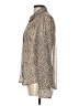 Hem & Thread 100% Polyester Animal Print Ivory Long Sleeve Blouse Size L - photo 5