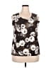 Madison Brown Sleeveless Silk Top Size 2X - photo 1