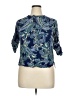 Nine West 100% Viscose Paisley Blue 3/4 Sleeve Blouse Size XL - photo 1