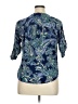 Nine West 100% Viscose Paisley Blue 3/4 Sleeve Blouse Size XL - photo 2