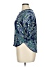 Nine West 100% Viscose Paisley Blue 3/4 Sleeve Blouse Size XL - photo 5