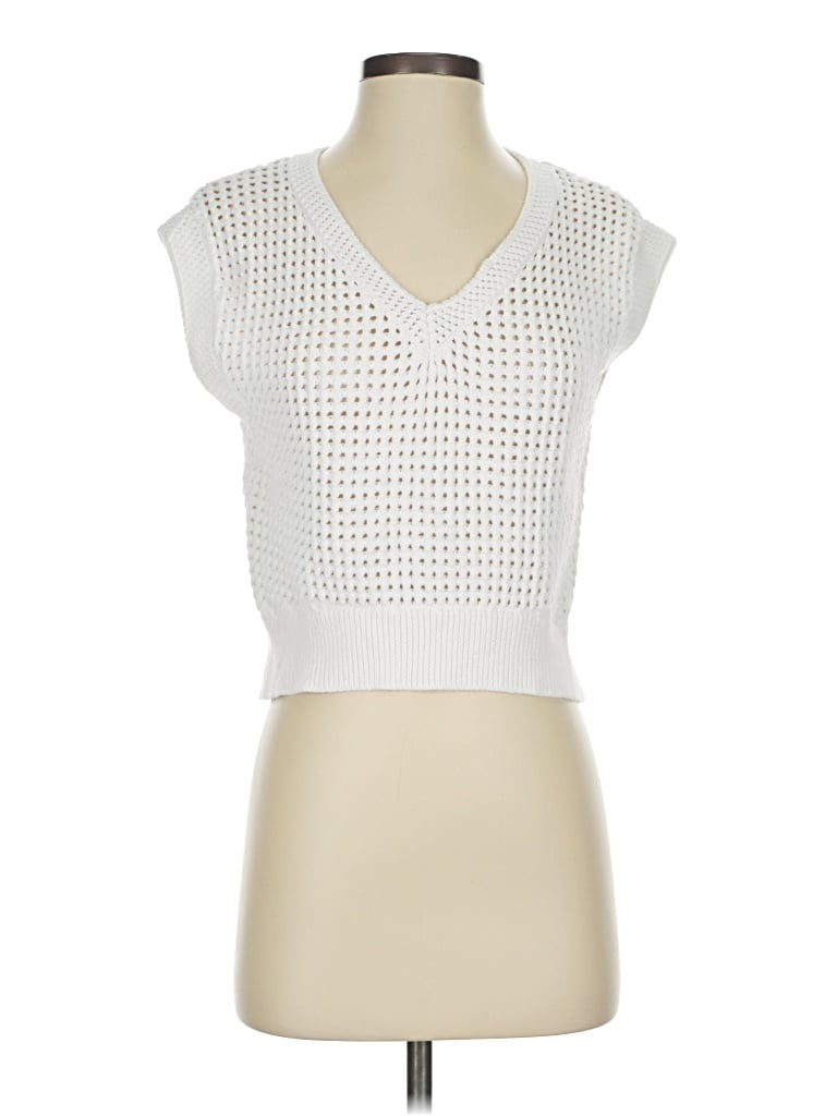 Pre-owned Miss Love Sweater Vest In White