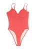 Unbranded Solid Red One Piece Swimsuit Size L - photo 1