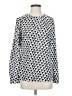 Banana Republic 100% Polyester Silver Long Sleeve Blouse Size XS - photo 1