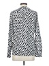 Banana Republic 100% Polyester Silver Long Sleeve Blouse Size XS - photo 2