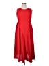 Shein Curve 100% Polyester Solid Red Casual Dress Size 0X - photo 1