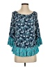 Como Vintage Teal 3/4 Sleeve Blouse Size S - photo 1
