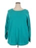 Only Necessities Teal Long Sleeve Top Size 2X - photo 1