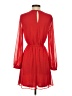 Express 100% Polyester Solid Red Casual Dress Size XS - photo 2