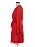 Express 100% Polyester Solid Red Casual Dress Size XS - photo 5