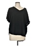Alya 100% Polyester Black Short Sleeve Top Size M - photo 1