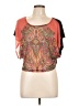 Almost Famous 100% Polyester Orange Short Sleeve Top Size L - photo 1