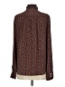 Ann Taylor LOFT 100% Polyester Animal Print Brown Long Sleeve Blouse Size S - photo 2