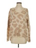 La Miel Animal Print Tan Pullover Sweater Size S - photo 1