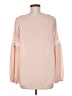 Ann Taylor LOFT Outlet 100% Polyester Pink Long Sleeve Blouse Size M - photo 2