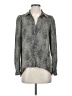 Drew 100% Polyester Animal Print Silver Long Sleeve Blouse Size S - photo 1
