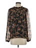 Ann Taylor LOFT Floral Black Long Sleeve Blouse Size S - photo 1