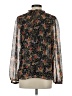 Ann Taylor LOFT Floral Black Long Sleeve Blouse Size S - photo 2