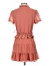 Tularosa 100% Polyester Solid Orange Casual Dress Size XS - photo 2