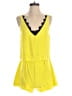 XOXO 100% Polyester Color Block Yellow Romper Size S - photo 1