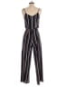 Monteau 100% Polyester Stripes Black Jumpsuit Size S - photo 2