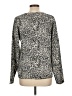 Croft & Barrow 100% Acrylic Animal Print Silver Pullover Sweater Size L - photo 2