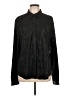 Yest 100% Polyester Metallic Black Long Sleeve Blouse Size 12 - photo 1