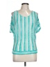Petrol Teal Blue Short Sleeve Top Size L - photo 1