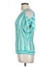 Petrol Teal Blue Short Sleeve Top Size L - photo 5