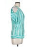 Petrol Teal Blue Short Sleeve Top Size L - photo 4
