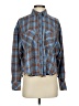 BDG Plaid Blue Long Sleeve Button-Down Shirt Size XXS - photo 1