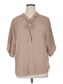 Shein Curve Short Sleeve Blouse